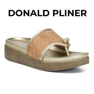 NEW Donald Pliner Feona Cork Sandals Thongs Women’s Shoes Size 9.5